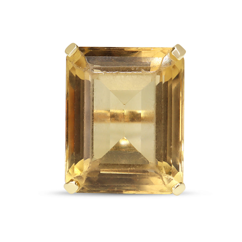 14ct Yellow Gold Citrine Cocktail Ring
