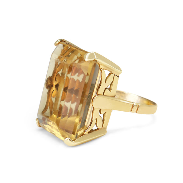14ct Yellow Gold Citrine Cocktail Ring