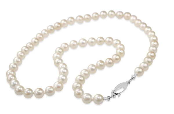Cultured 5.8mm Pearls on Silver Clasp