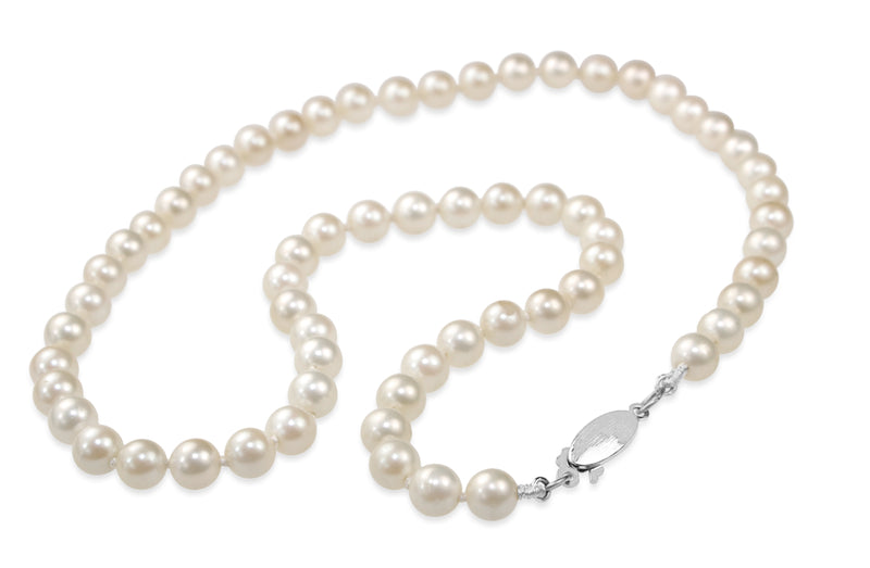 Cultured 5.8mm Pearls on Silver Clasp