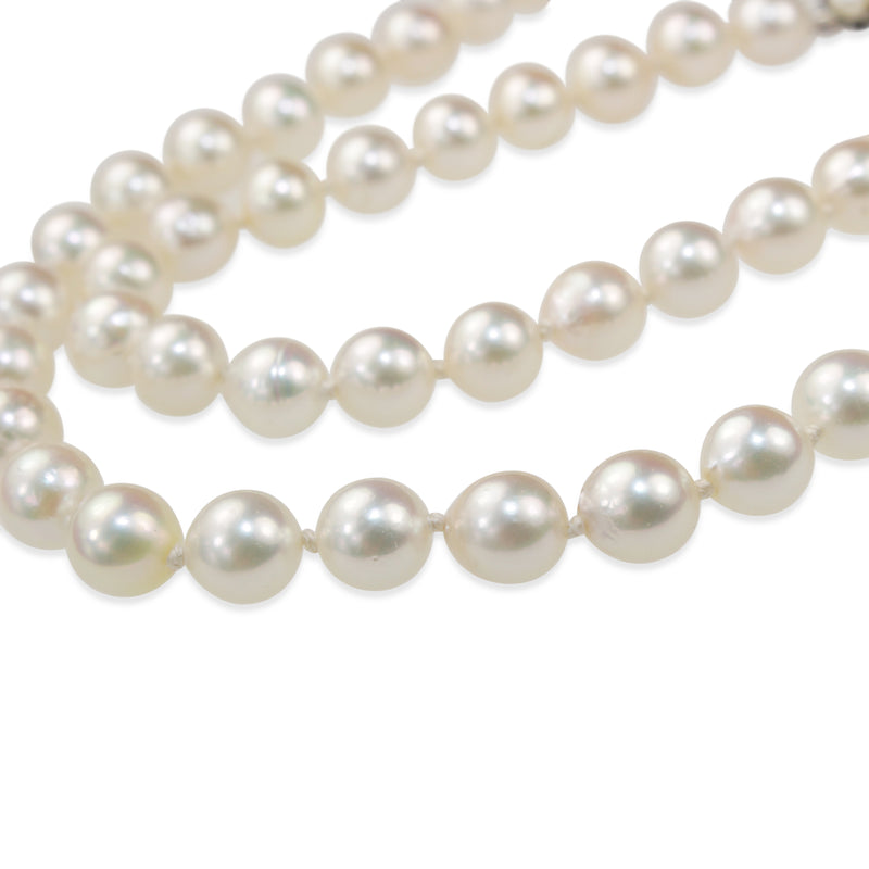 Cultured 7mm Pearls with Silver and Triplet Clasp