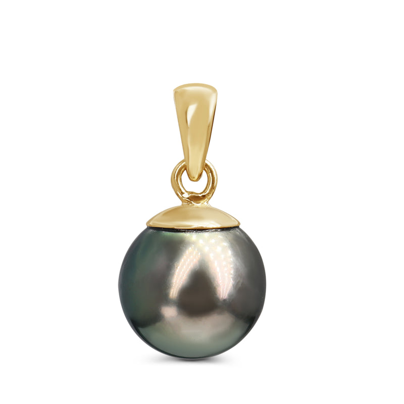 18ct Yellow Gold 12.2mm Tahitian Pearl Pendant