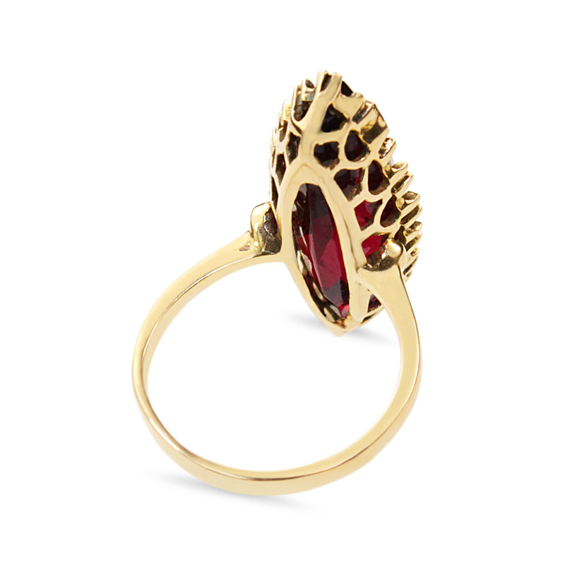 18ct Yellow Gold Marquise Paste Cocktail Ring