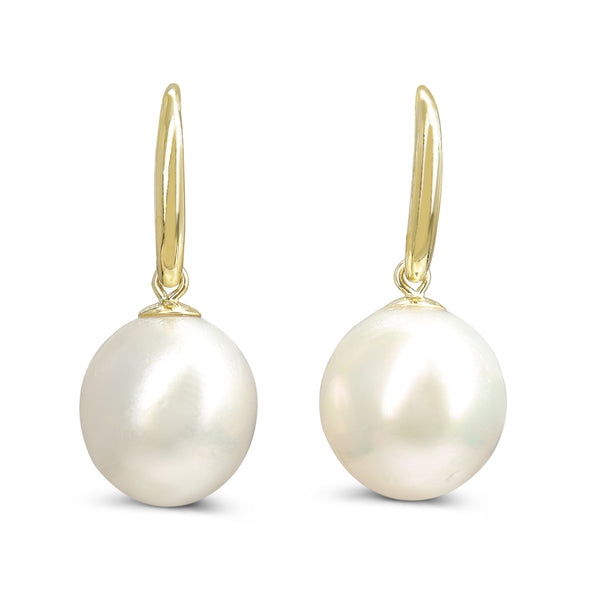9ct Yellow Gold South Sea 11.7mm Pearl Earrings