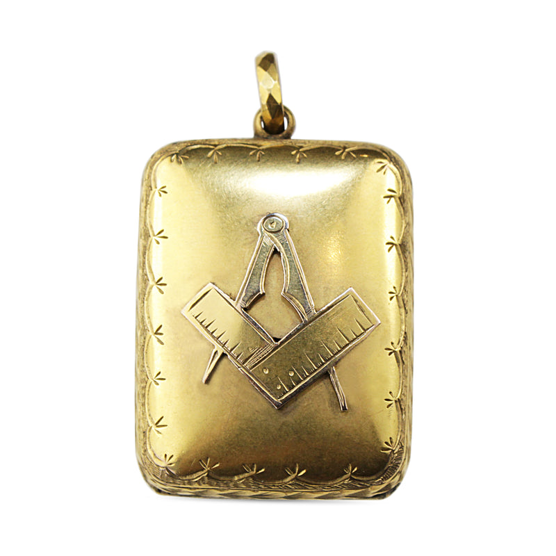 9ct Yellow Gold Masonic Locket
