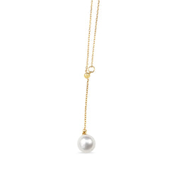 18ct Yellow Gold Fresh Water Pearl Lariat Style Necklace