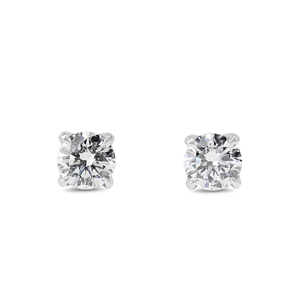 9ct White Gold 1.00ct Lab Grown Diamond Stud Earrings