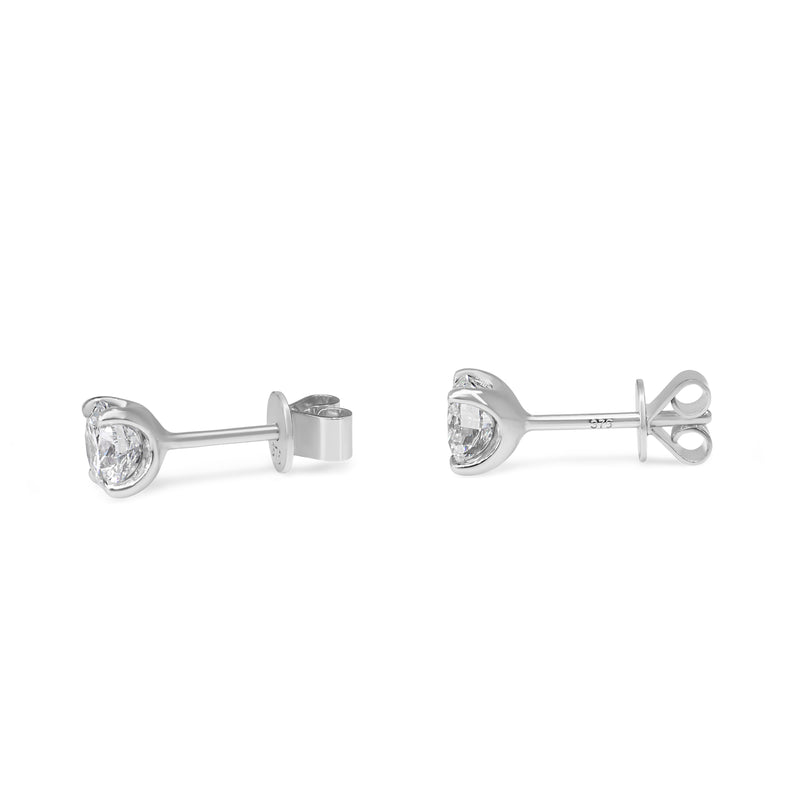 9ct White Gold 1.00ct Lab Grown Diamond Stud Earrings