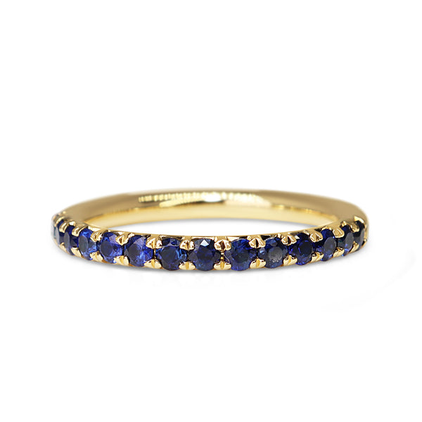 18ct Yellow Gold Sapphire Band Ring