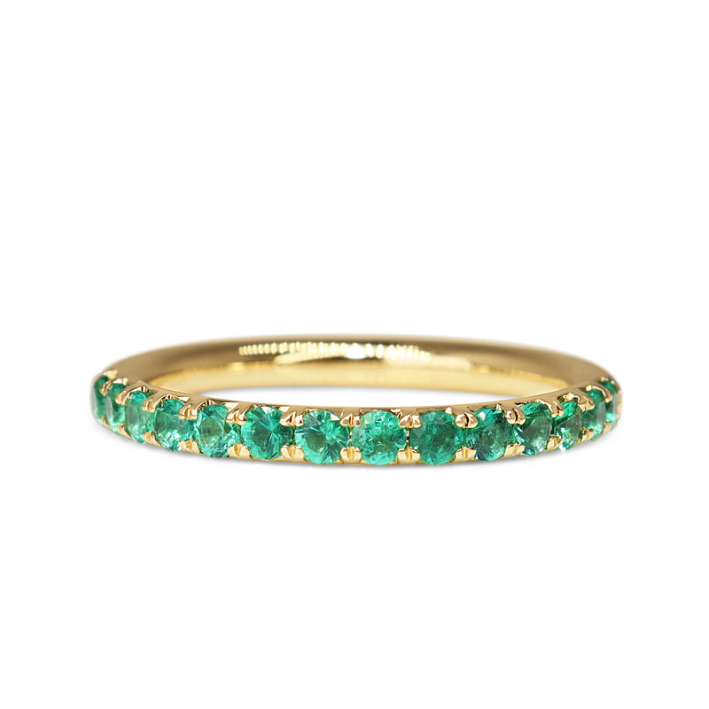 18ct Yellow Gold Emerald Band Ring