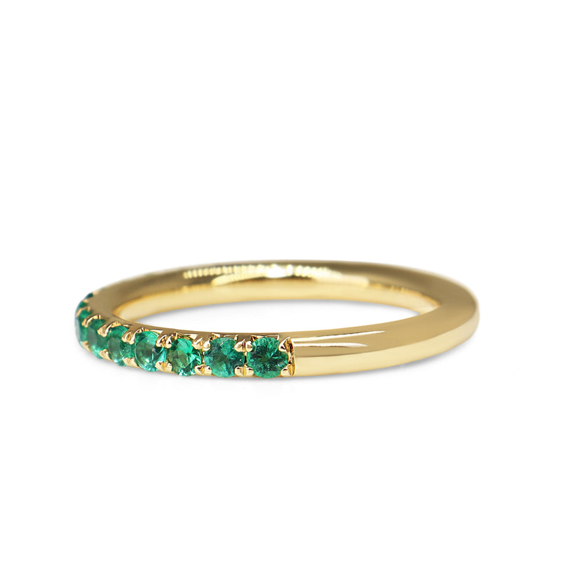 18ct Yellow Gold Emerald Band Ring