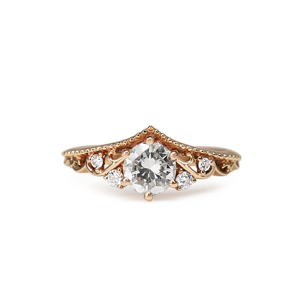 18ct Rose Gold Tiara Style Diamond Ring