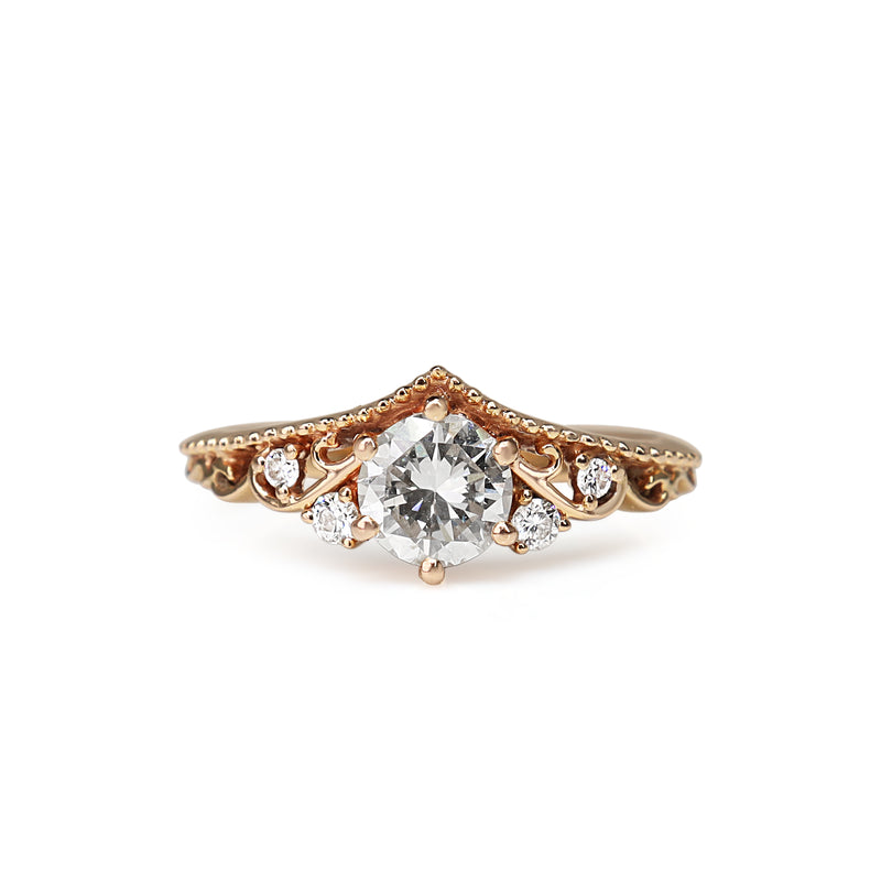 18ct Rose Gold Tiara Style Diamond Ring