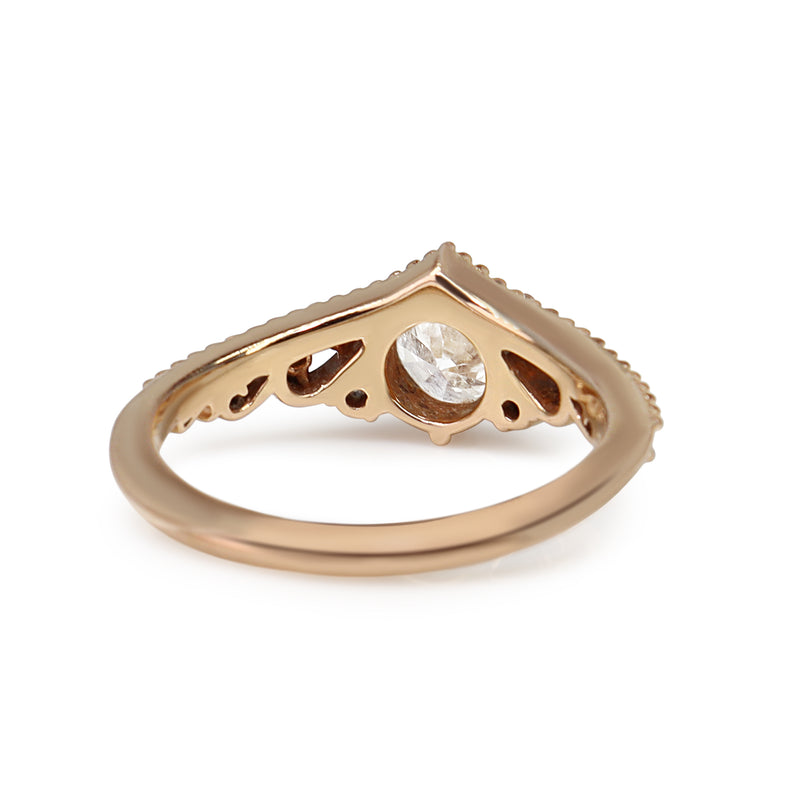 18ct Rose Gold Tiara Style Diamond Ring
