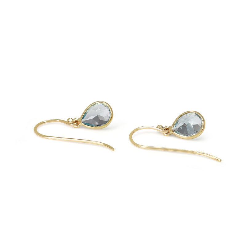 9ct Yellow Gold Topaz Pear Drop Earrings