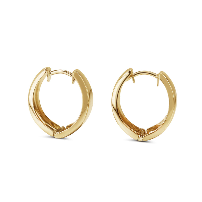 9ct Yellow Gold Graduated Hoop Earrings