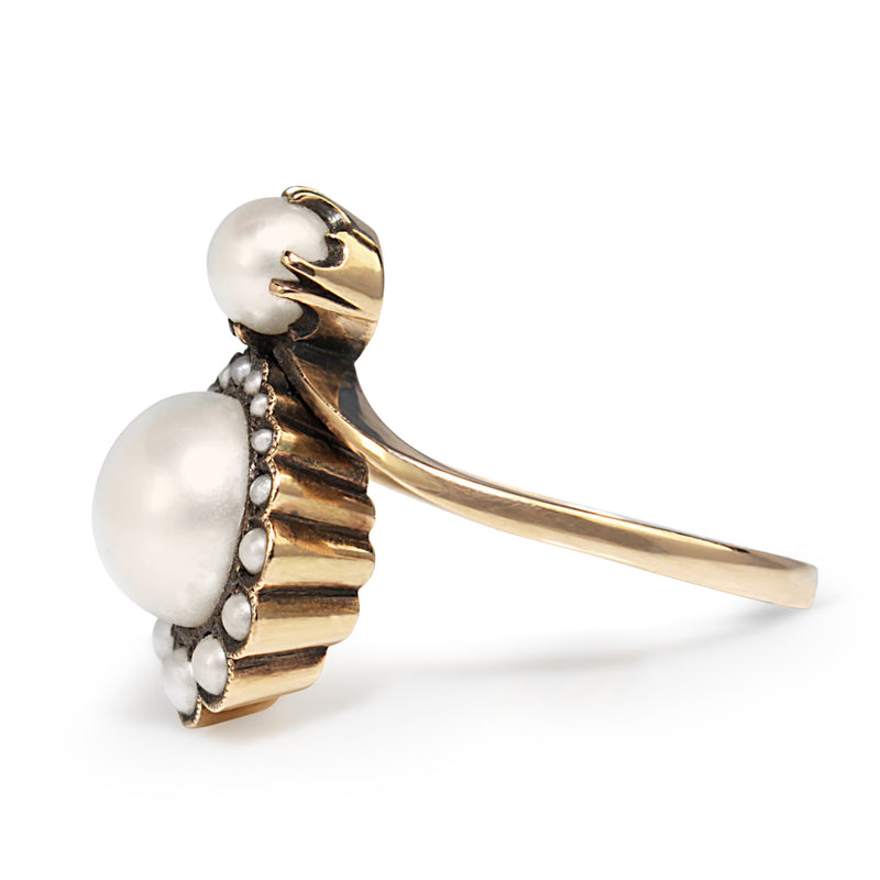 14ct Yellow Gold Antique Belle Époque Pearl Ring