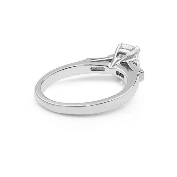 Platinum Radiant Cut Diamond Solitaire Ring