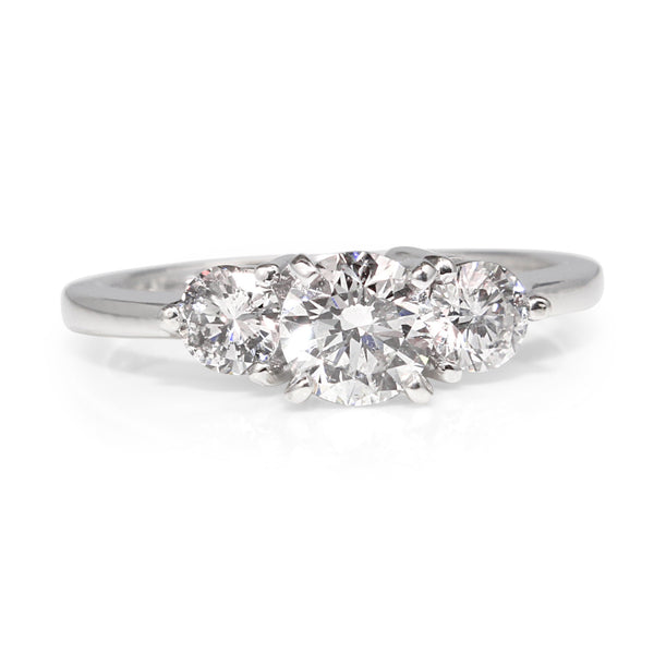 Platinum 3 Stone Diamond Ring