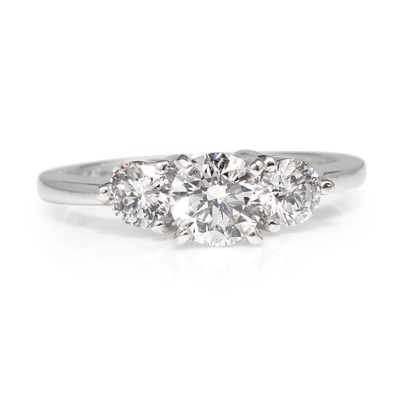 Platinum 3 Stone Diamond Ring