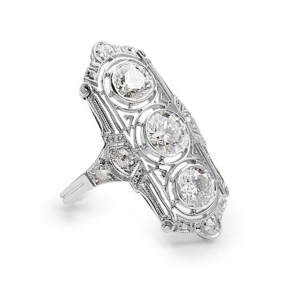 Platinum Art Deco Diamond Ring