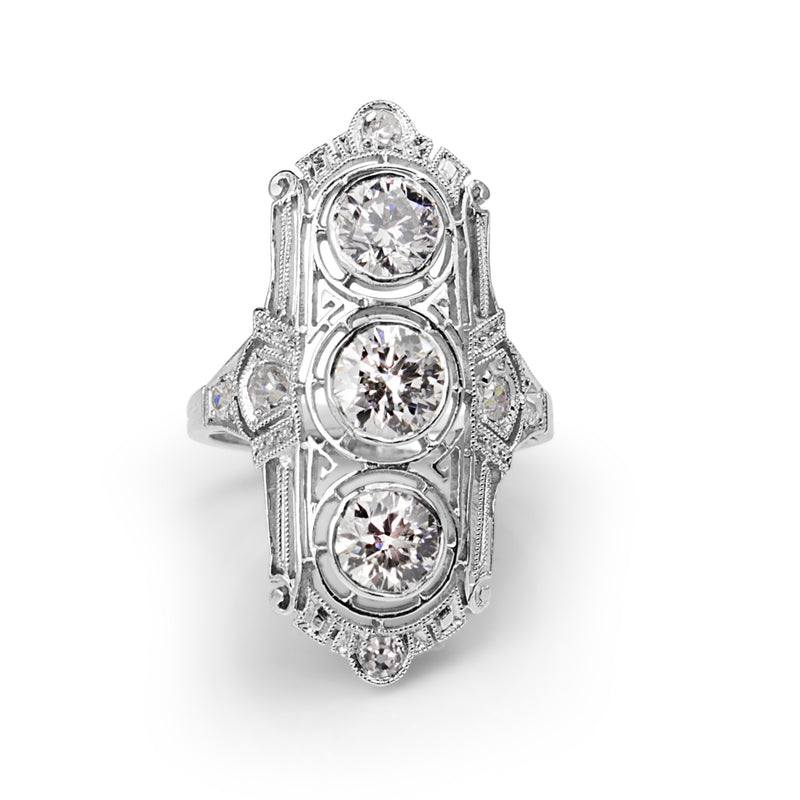 Platinum Art Deco Diamond Ring