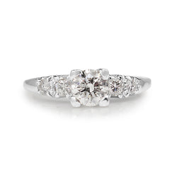 14ct White Gold Vintage Diamond Ring