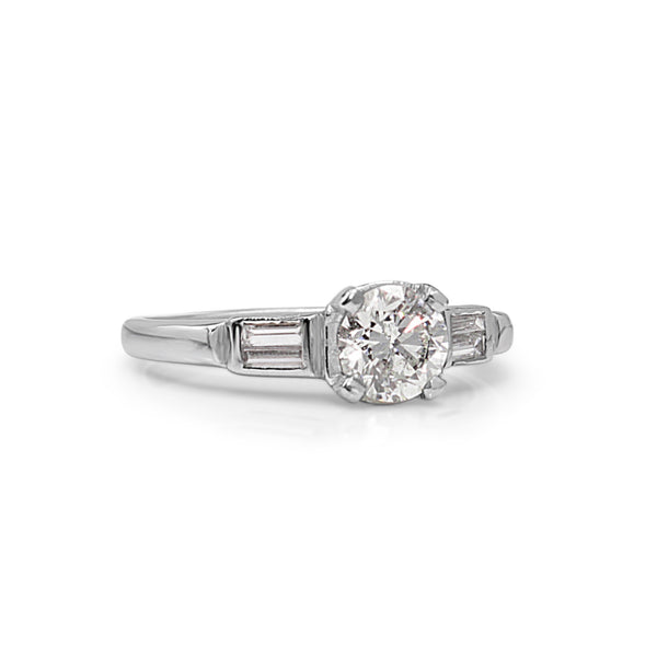 Platinum Vintage Diamond Solitaire Ring