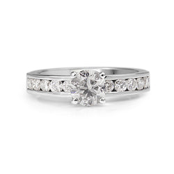 18ct White Gold Diamond Solitaire Ring
