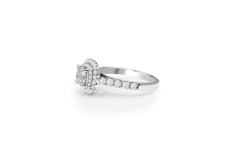 18ct White Gold Double Halo Diamond Ring