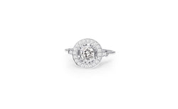 18ct White Gold Diamond Halo Ring
