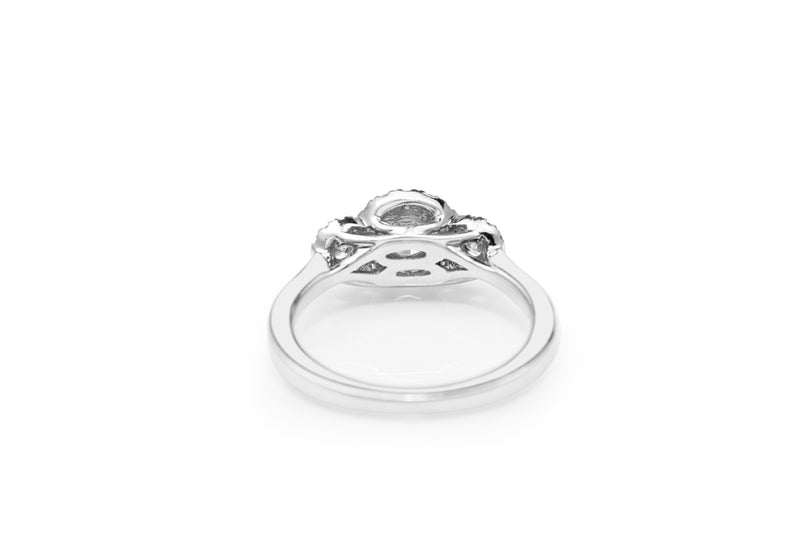 18ct White Gold Triple Halo Diamond Ring