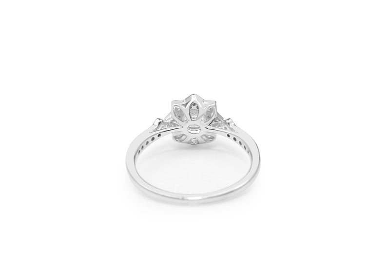 9ct White Gold Diamond Cluster Ring