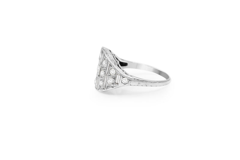 Platinum Art Deco Diamond Ring