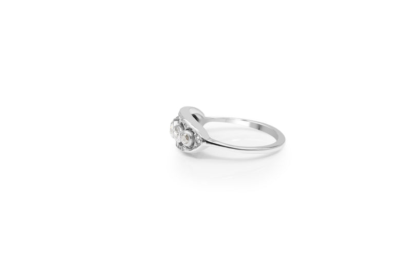 Platinum and 18ct White Gold Art Deco Diamond Ring