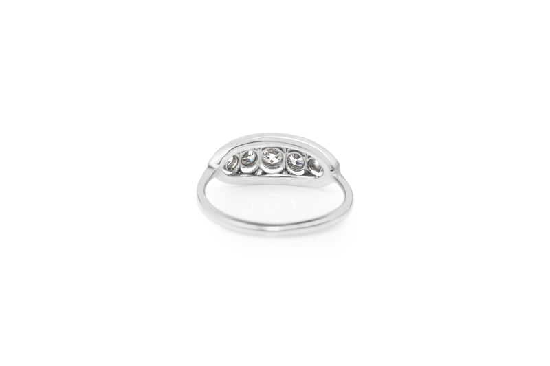 Platinum and 18ct White Gold Art Deco Diamond Ring