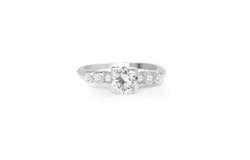 Platinum Old Cut Diamond Solitaire Ring