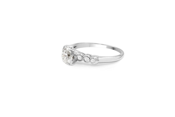 Platinum Old Cut Diamond Solitaire Ring