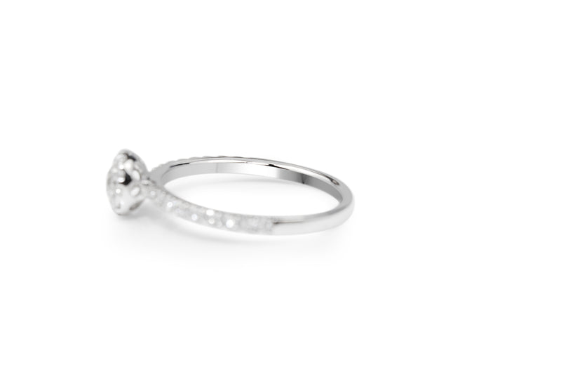 18ct White Gold Halo Diamond Ring