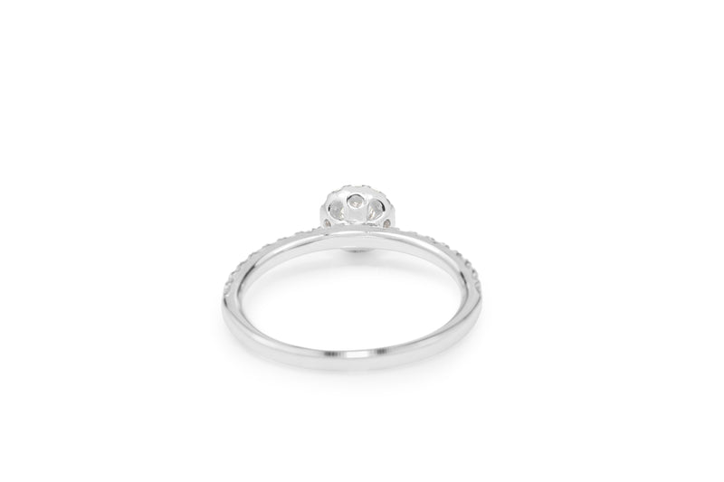 18ct White Gold Halo Diamond Ring