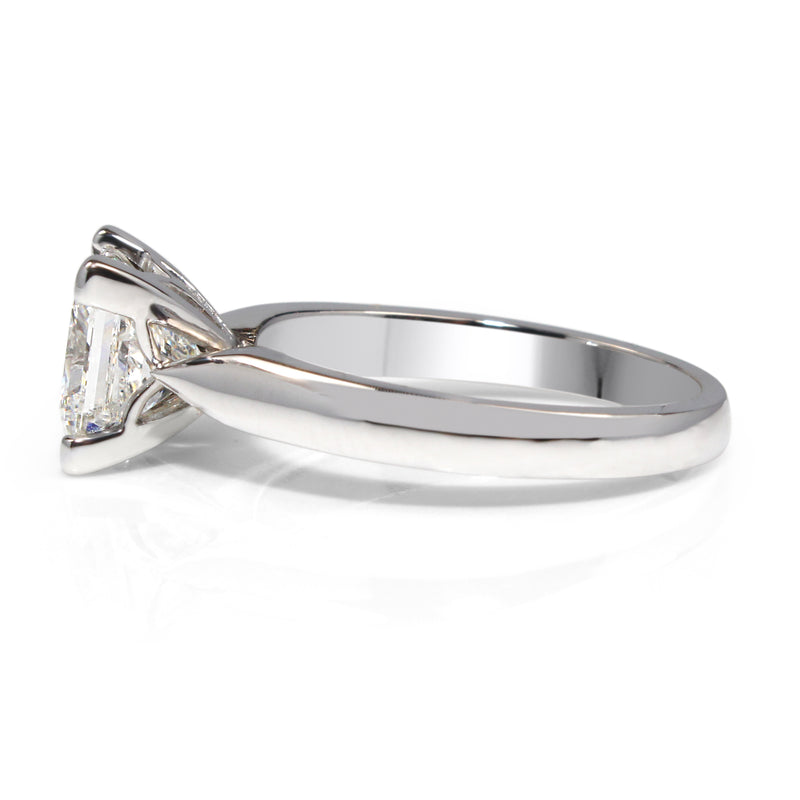 18ct White Gold Princess Cut Diamond Solitaire