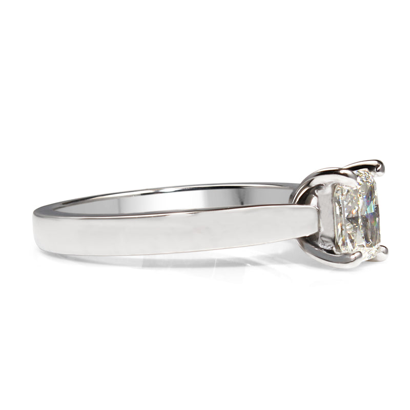 18ct White Gold Radiant Cut Diamond Solitaire