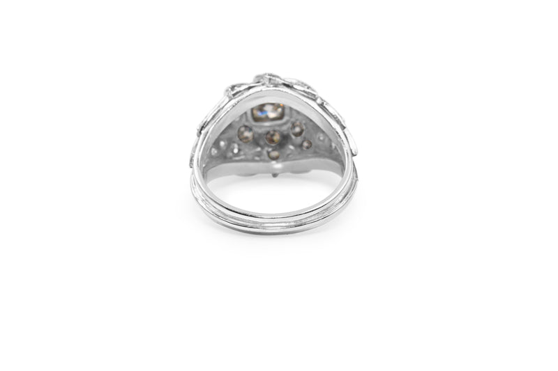 Platinum Vintage Diamond Cocktail Ring