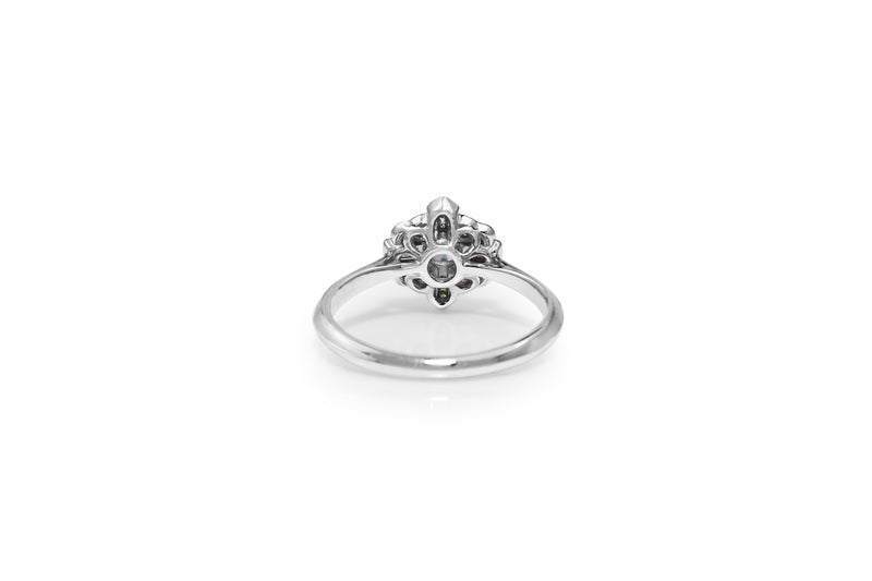 18ct White Gold Diamond Deco Style Ring