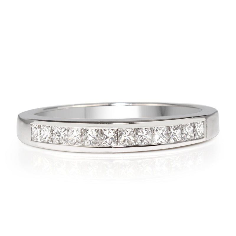 18ct White Gold Channel Set Band