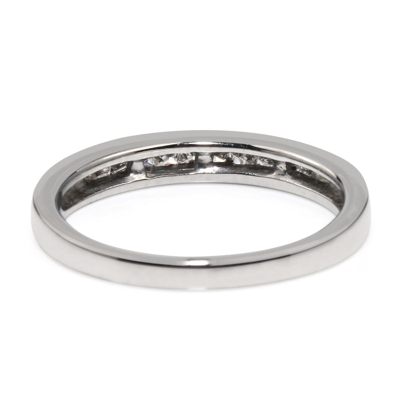 18ct White Gold Channel Set Band