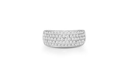 9ct White Gold Pavé Diamond Ring