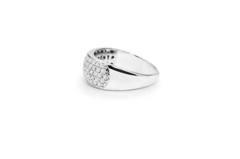 9ct White Gold Pavé Diamond Ring