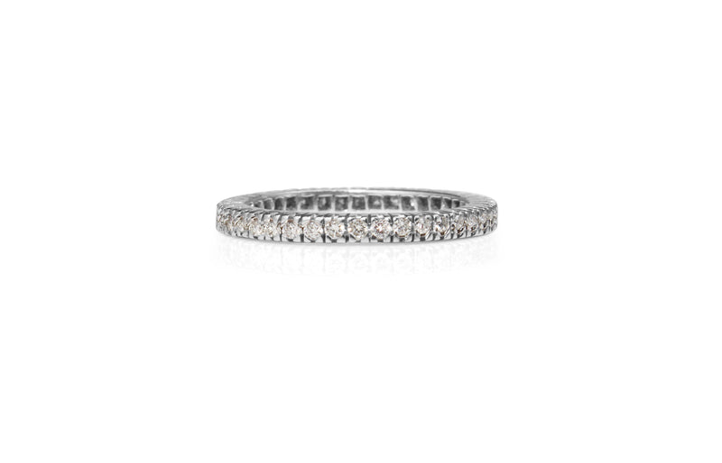 18ct White Gold All Round Diamond Band