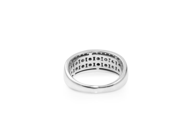 9ct White Gold Pavé Diamond Ring